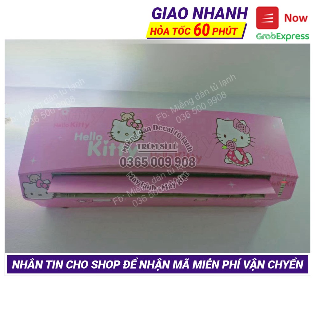 Decal dán máy lạnh điều hòa Hellokitty (Chất liệu cao cấp siêu bền)