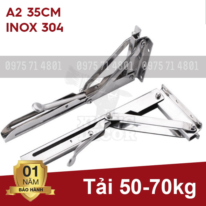 Bản Lề Gập Thông Minh Inox A2-35cm -bộ 2 chiếc