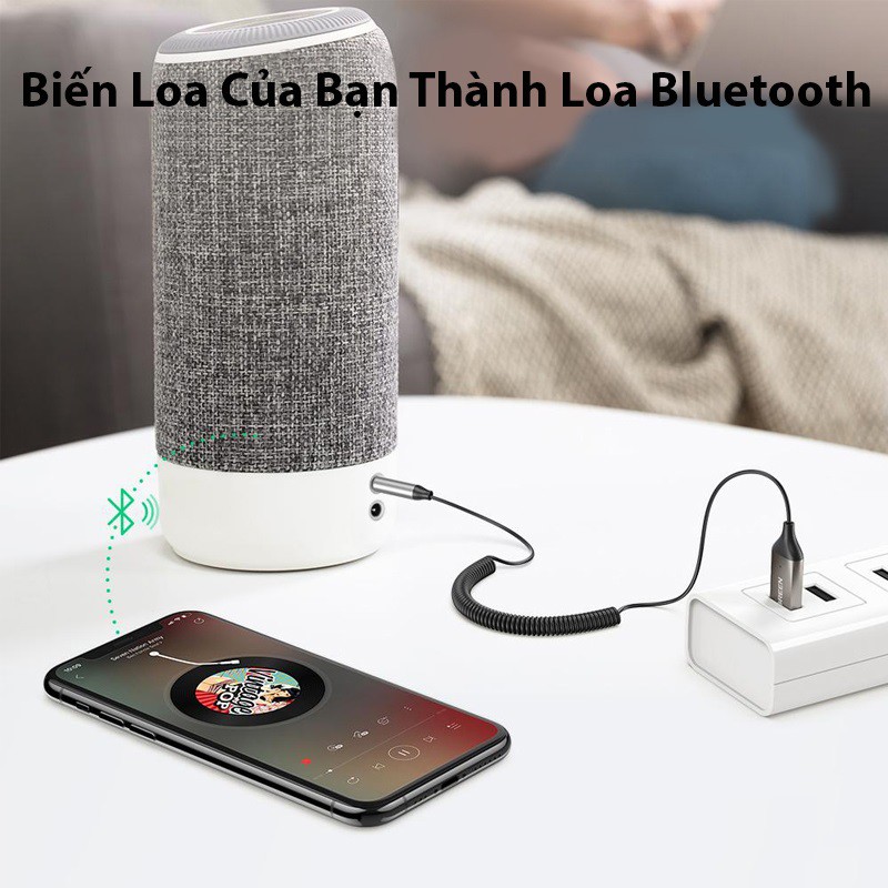 Thiết bị nhận Bluetooth 5.0 Music Receiver Ugreen 70601 (Hỗ trợ Mic dùng trên Ôtô)