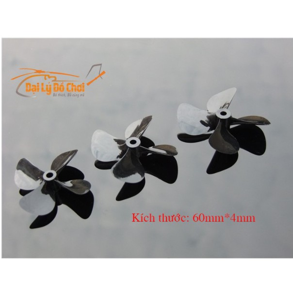 hanoitoy Chân vịt 4 lá loại cỡ lớn 60mm*4mm sử dụng trong chế tạo tàu điều khiển từ xa.