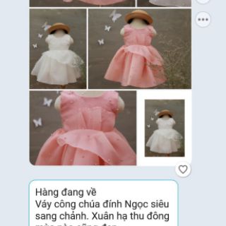 Set váy công chúa kèm bờm nơ