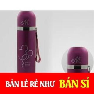 Bình nước giữ nhiệt innox - hình chú chuột mickey.