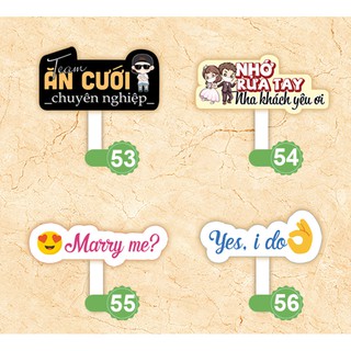 [Hashtag loại dày MS 41-60] Bảng hashtag chụp ảnh đám cưới