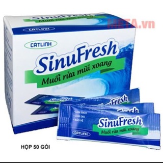 Hộp 50 gói muối rửa mũi xoang SinuFresh cát linh