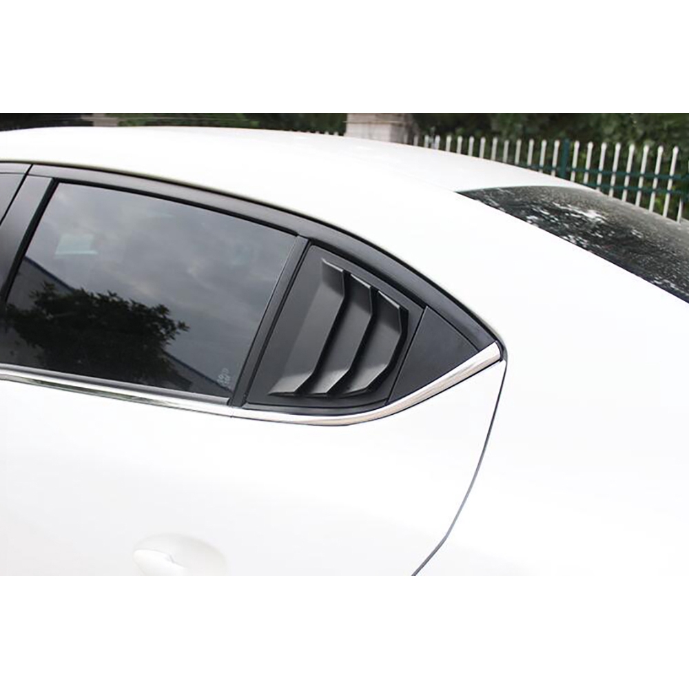 Ốp nhám màu đen thoát khí bọc cửa kính hông xe Mazda 3 Axela 2014 2015 2016 2017 2018
