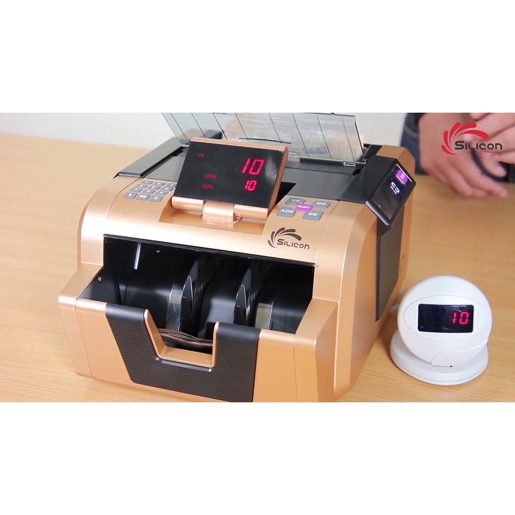 Máy đếm tiền nhập khẩu SILICON MC2900, máy đếm tiền mini tự động chính hãng, đếm VND, USD, ERO- BH 1 năm