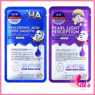 Mặt Nạ HA Maycreate Axit Hyaluronic Dưỡng Ẩm, Làm Sáng Da, Thu Nhỏ Lỗ Chân Lông, Giảm Nếp Nhăn, Ngọc Trai Chính Hãng