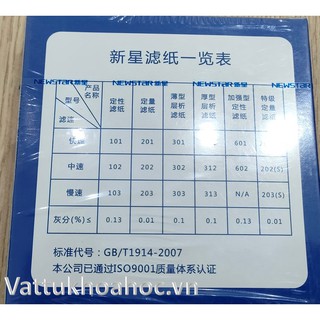Giấy lọc định lượng (giấy lọc không tro)  NEWSTAR phi 11cm