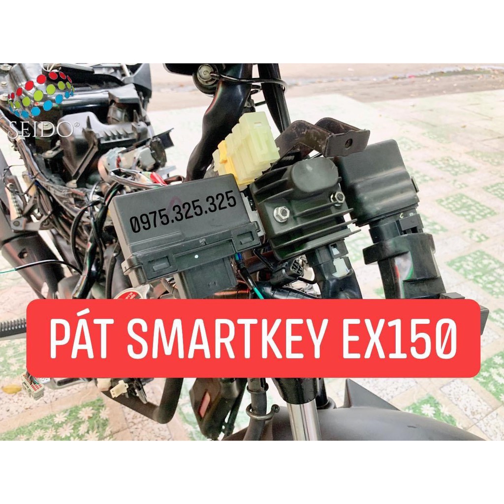 Pát lắp smartkey Honda cho Ex150 - INOX 304 - pad lắp smk SCU + còi chíp + hộp cầu chì Exciter 150 Ex2019 2020 2107 2105