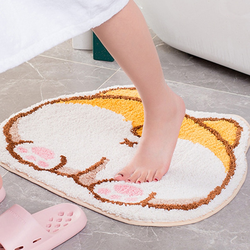 Thảm Chùi Chân Mini Hình Mông Corgi Hoạt Hình Siêu Đáng Yêu