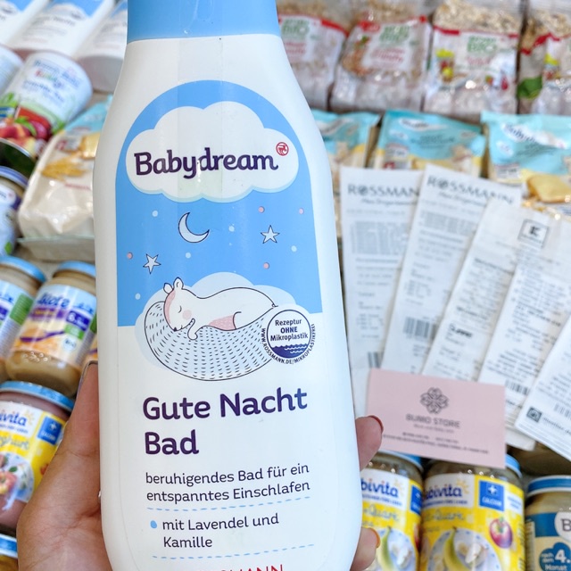 Sữa tắm và dầu matxa cho bé babydream 500ml massage