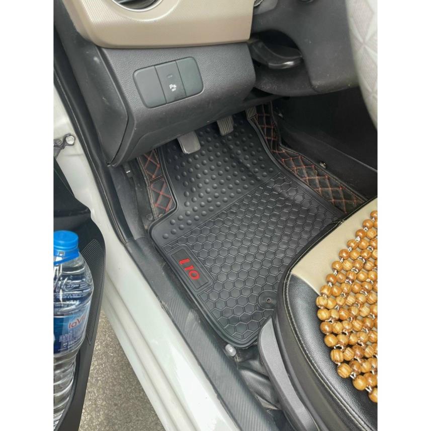 HÀNG CAO CẤP|Thảm Lót Sàn Cao Su Cho Xe  Hyundai Grand I10 2014 đến 2021 cao cấp,thảm đúc nguyên khối dày dặn,không mùi