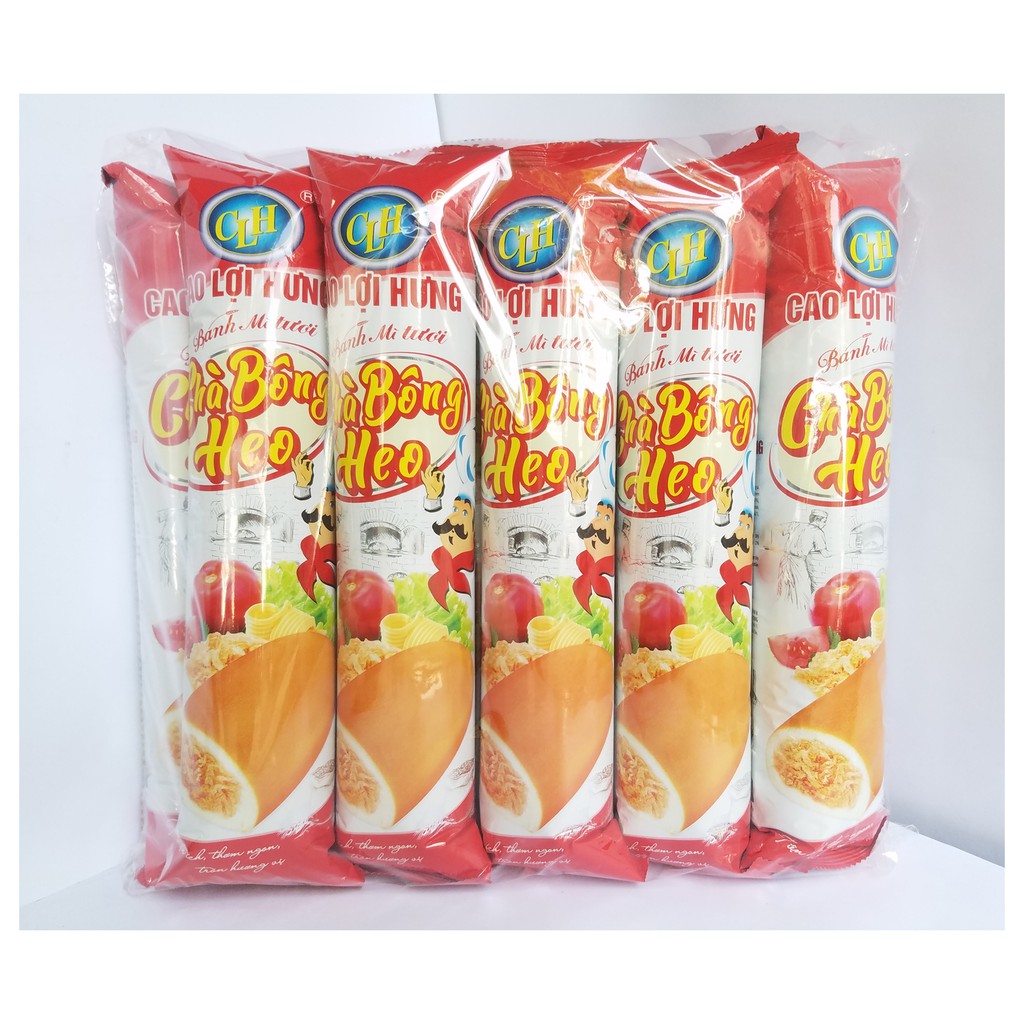 LỐC 10 BÁNH MÌ CHÀ BÔNG HEO 70G