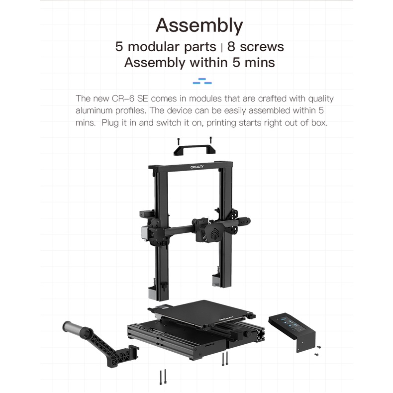 Máy in 3d Creality CR-6 SE khổ in 235*235*250mm | BigBuy360 - bigbuy360.vn