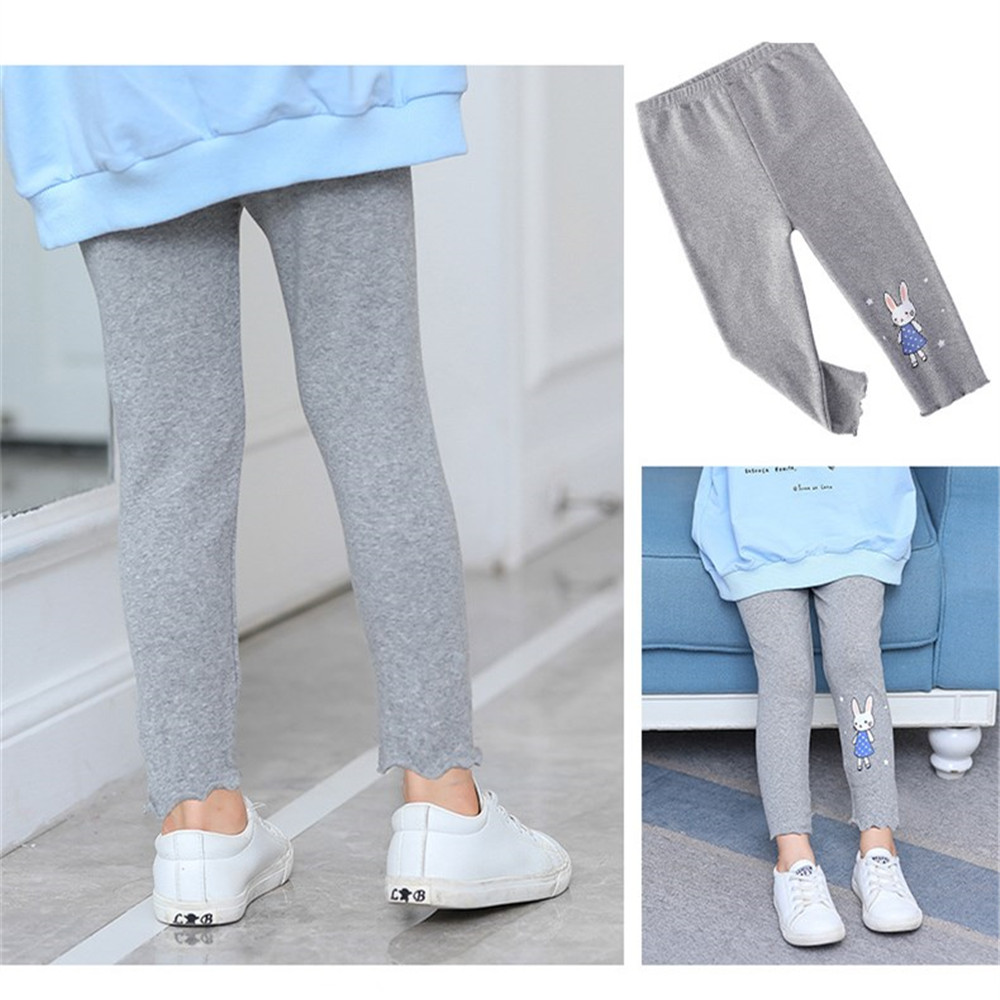 Quần Legging In Hình Thỏ Dễ Thương Cho Bé Gái