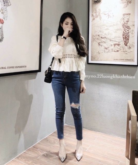 Áo sô viền ren QC (Ảnh thật)
