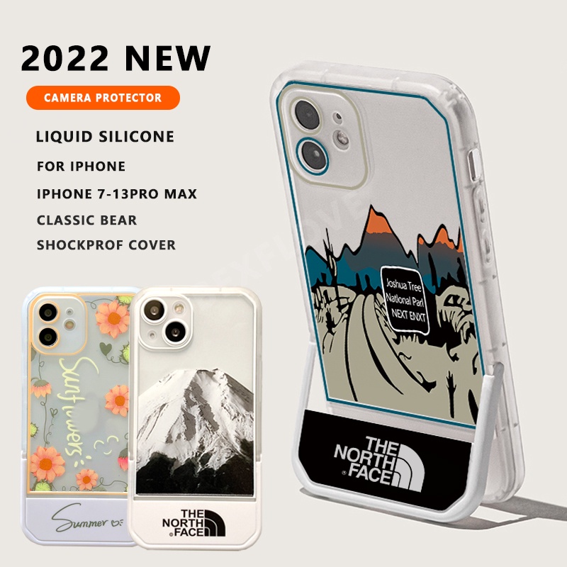 Ốp Điện Thoại Silicone Mềm Trong Suốt Có Giá Đỡ Cho iPhone 7 8 Plus 11 12 13 Pro MAX X XR XS MAX SE 2020 2022