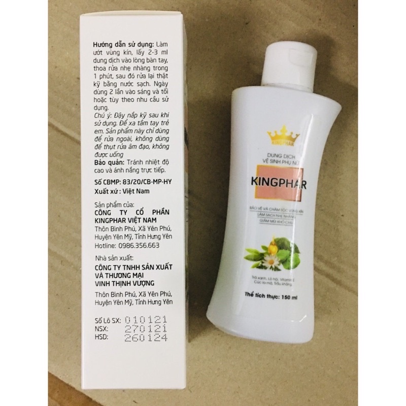 Dung dịch vệ sinh phụ nữ Kingphar 150ml