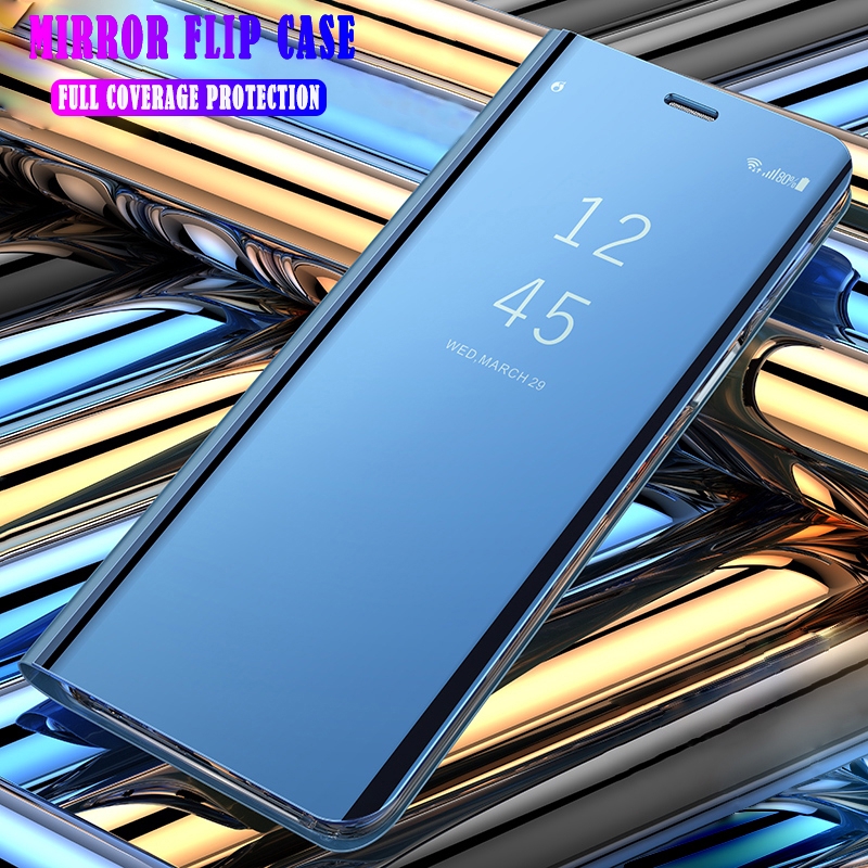 Bao da điện thoại nắp gương lật thông minh cho Oppo Realme 3/F11 Pro | BigBuy360 - bigbuy360.vn