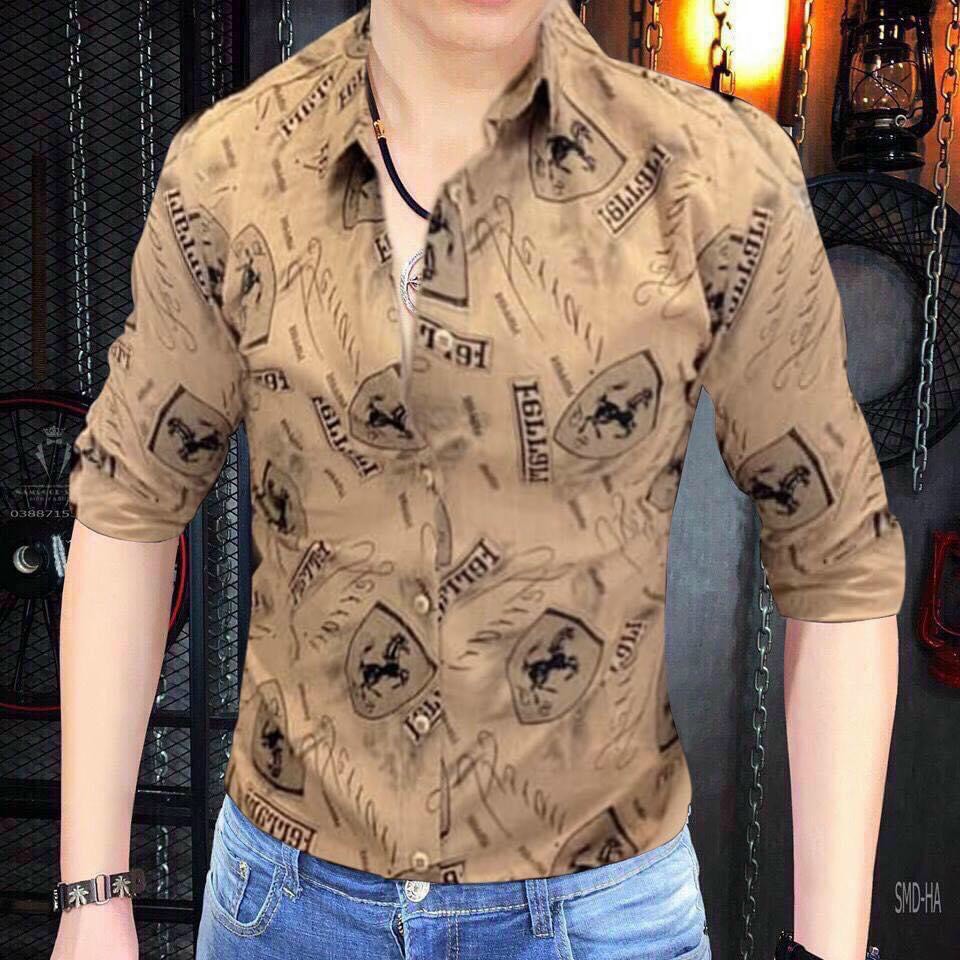 ÁO SƠ MI NAM TAY DÀI PHONG CÁCH HỌA TIẾT ĐỘC -ĐẸP