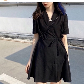 ĐẦM VEST ĐẮP CHÉO CỘT EO