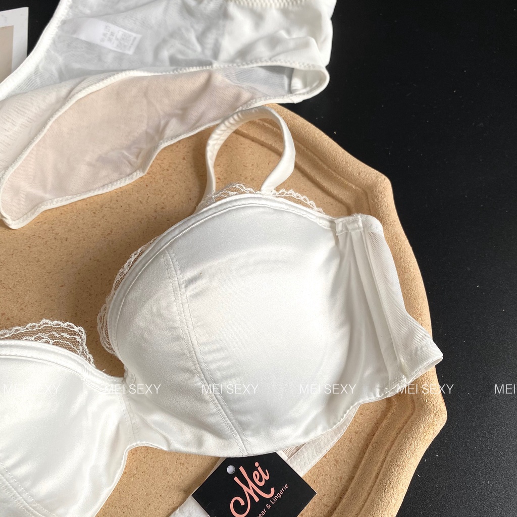 Bộ Đồ Lót Nữ Có Gọng Mút Mỏng Sexy Ren Lụa Satin Cao Cấp, Nâng Ngực Tự Nhiên Mềm Mại Thoáng Mát_LMSA | WebRaoVat - webraovat.net.vn