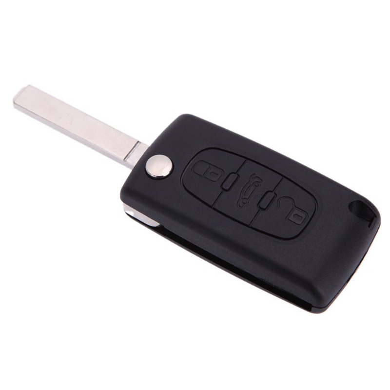 Vỏ hộp đựng chìa khóa không cần chìa khóa cho ô tô lật gấp từ xa cho PEUGEOT 407 307 308 607 3 nút