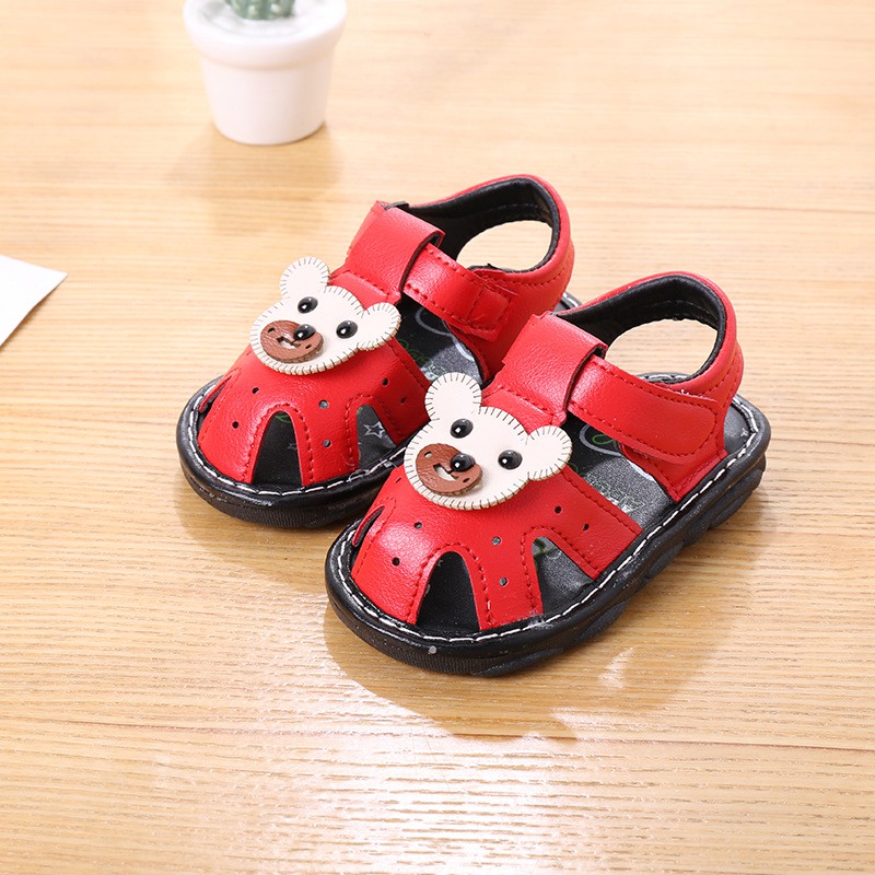 sandal bé trai-bé gái size 15-19 gấu xinh kèn chít chít