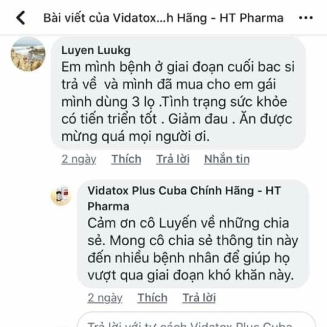 Vidatox Plus - Nọc bọ cạp xanh Cuba tiêu diệt tế bào ung thư chính hãng HTpharma