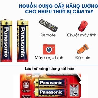Pin tiểu AA Panasonic Alkaline LR6 (vỉ 2 viên)