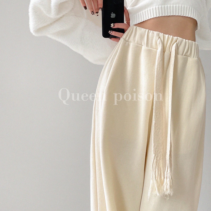 Quần Ống Rộng Lưng Cao Phong Cách Hàn Quốc 2022 Mới Dành Cho Nữ
