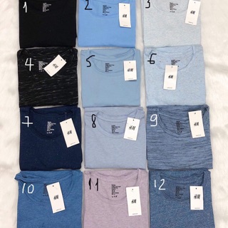 Combo Áo thun trơn HM (cổ tim/ cổ tròn)