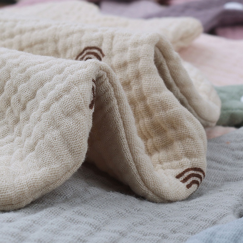 Yếm Ăn Thấm Hút Nước Bọt Có Khóa Cài Xoay 360 Độ Cho Bé Sơ Sinh