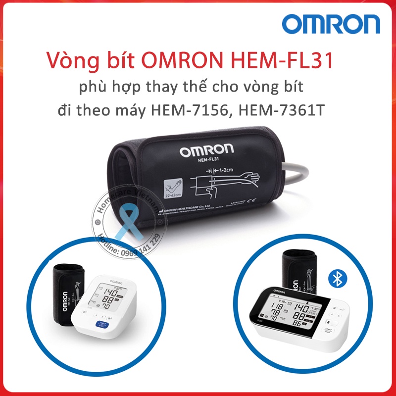 Vòng bít Intelliwrap chính hãng OMRON HEM-FL31 ⚡ Dùng cho máy huyết áp OMRON HEM-7156/HEM-7361T