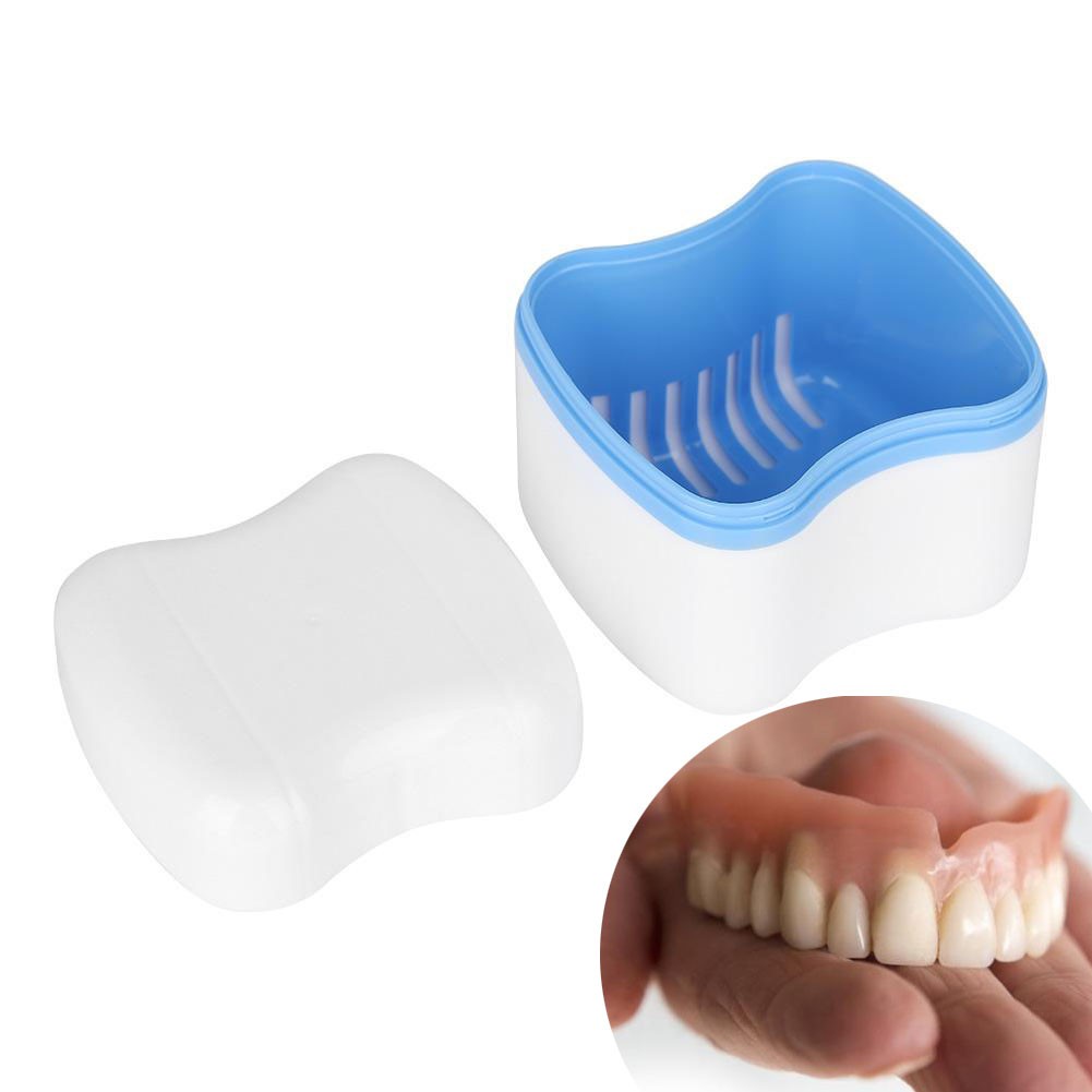 [Hàng mới về] Hộp đựng răng giả có màng lọc khô ráo tiện dụng