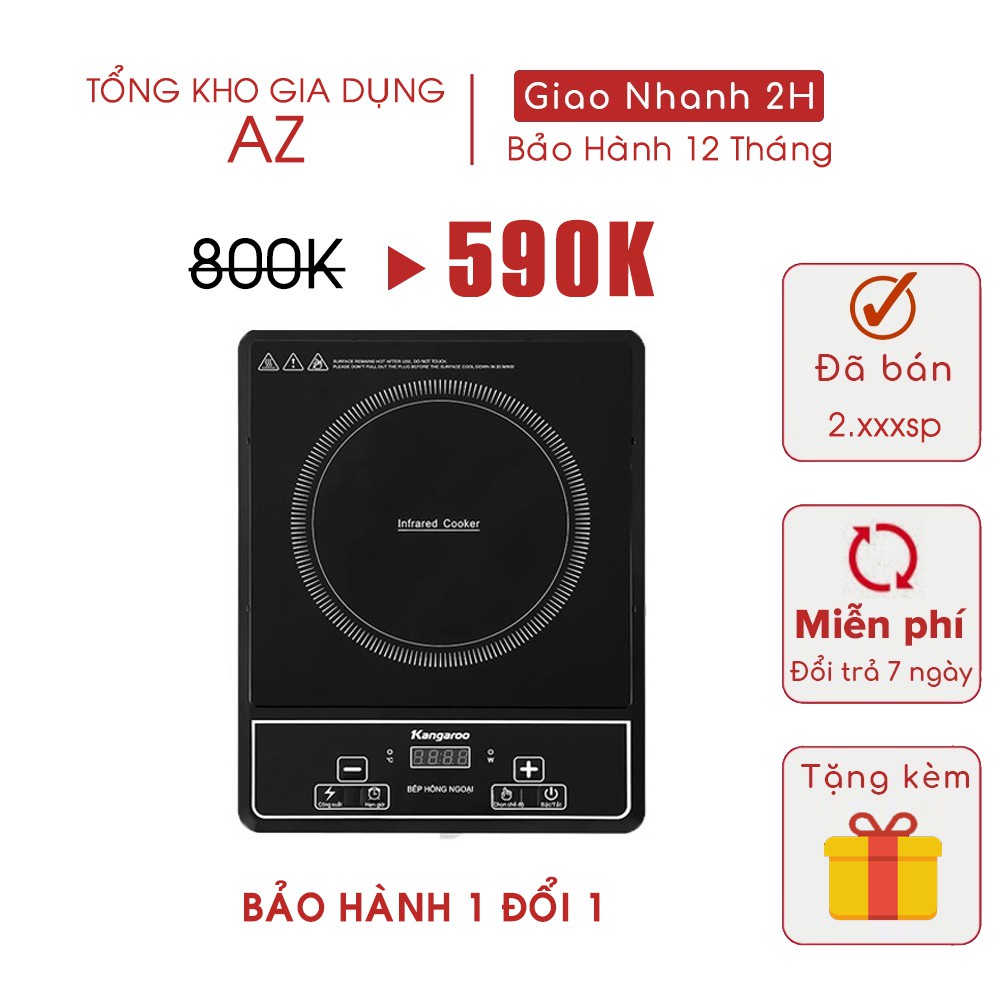 Bếp hồng ngoại đơn Kangaroo Model KG20IFP1 - BH 12 Tháng - Chính Hãng