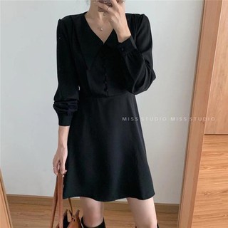 Tibou Dress - Đầm nút bọc có cổ