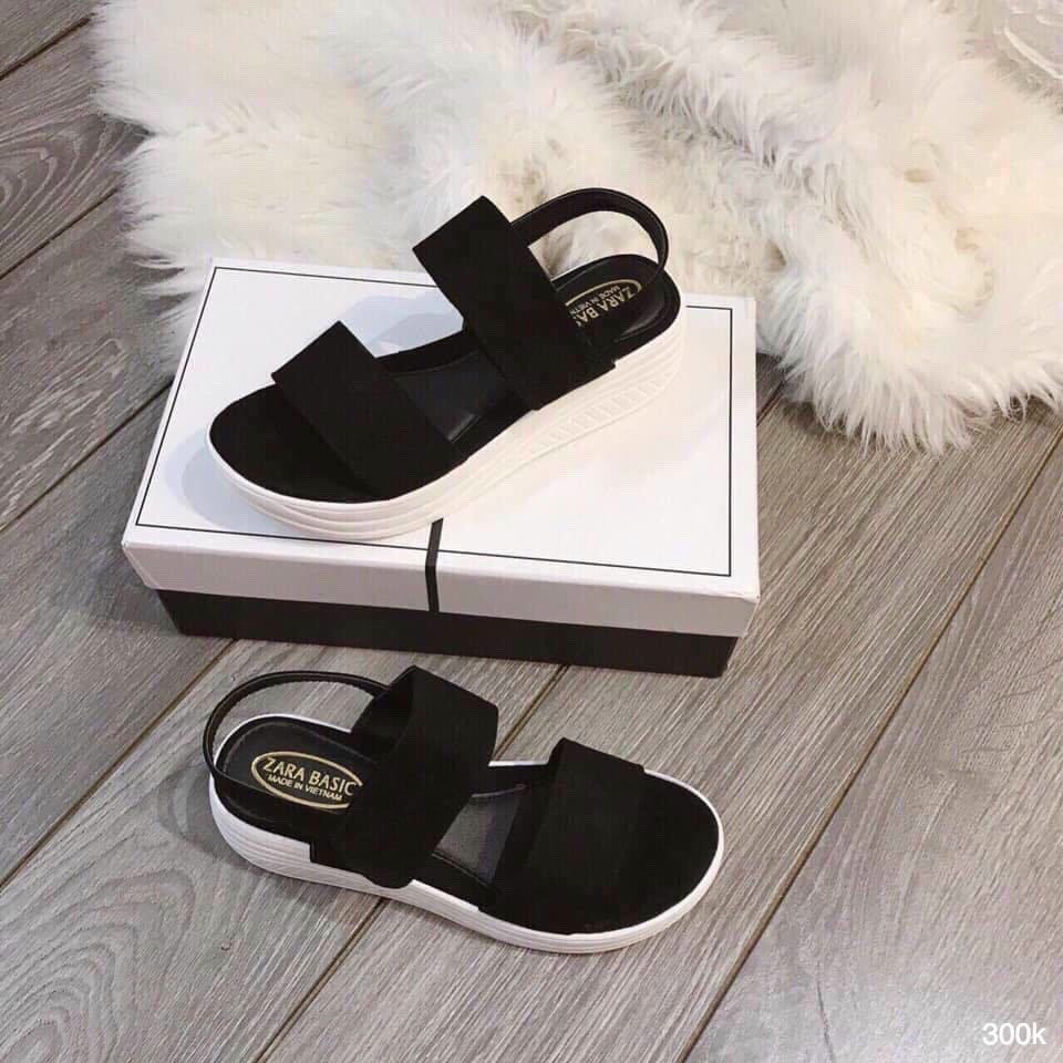 Sandal quai nỉ 2 cầu đế trắng cao siêu nhẹ - 4P