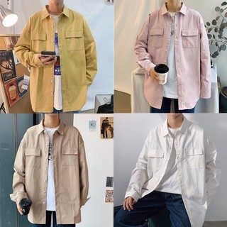 Áo Sơ Mi Dài Tay Form Rộng Nhiều Màu Siêu Hot🍁 Unisex nam nữ đều mặc được