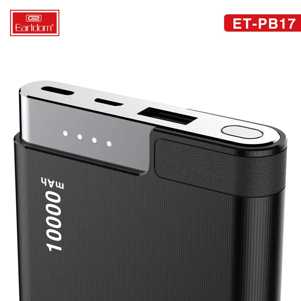 Sạc dự phòng Earldom 10.000mAh PB17, pin sạc dự phòng hỗ trợ sạc nhanh Beetechvietnam