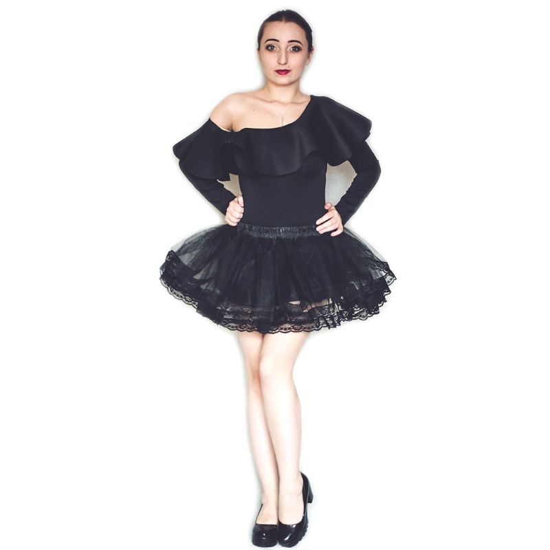 Xiangbao Chân Váy Múa Ba Lê Mini 4 Lớp Viền Ren Viền Vỏ Sò Cho Bé Gái