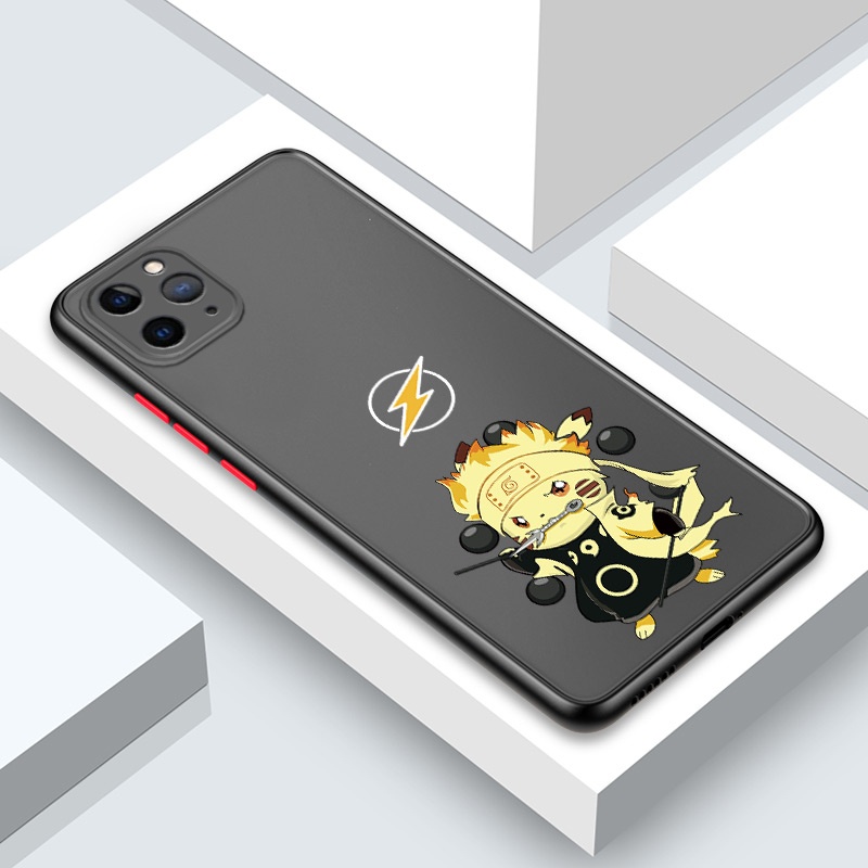 Ốp Điện Thoại In Hoạt Hình Pikachu Naruto Đáng Yêu Cho IPhone 11 12 Pro Max For Soft Case Phone Casing Camera Lens Protector Full Cover simple Silicone Cases mobile covers