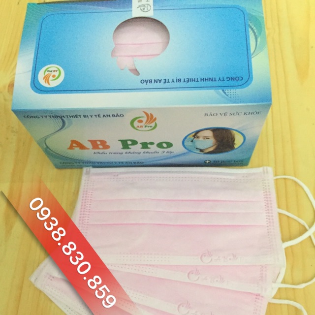 Khẩu trang y tế 3 lớp kháng khuẩn AB Pro