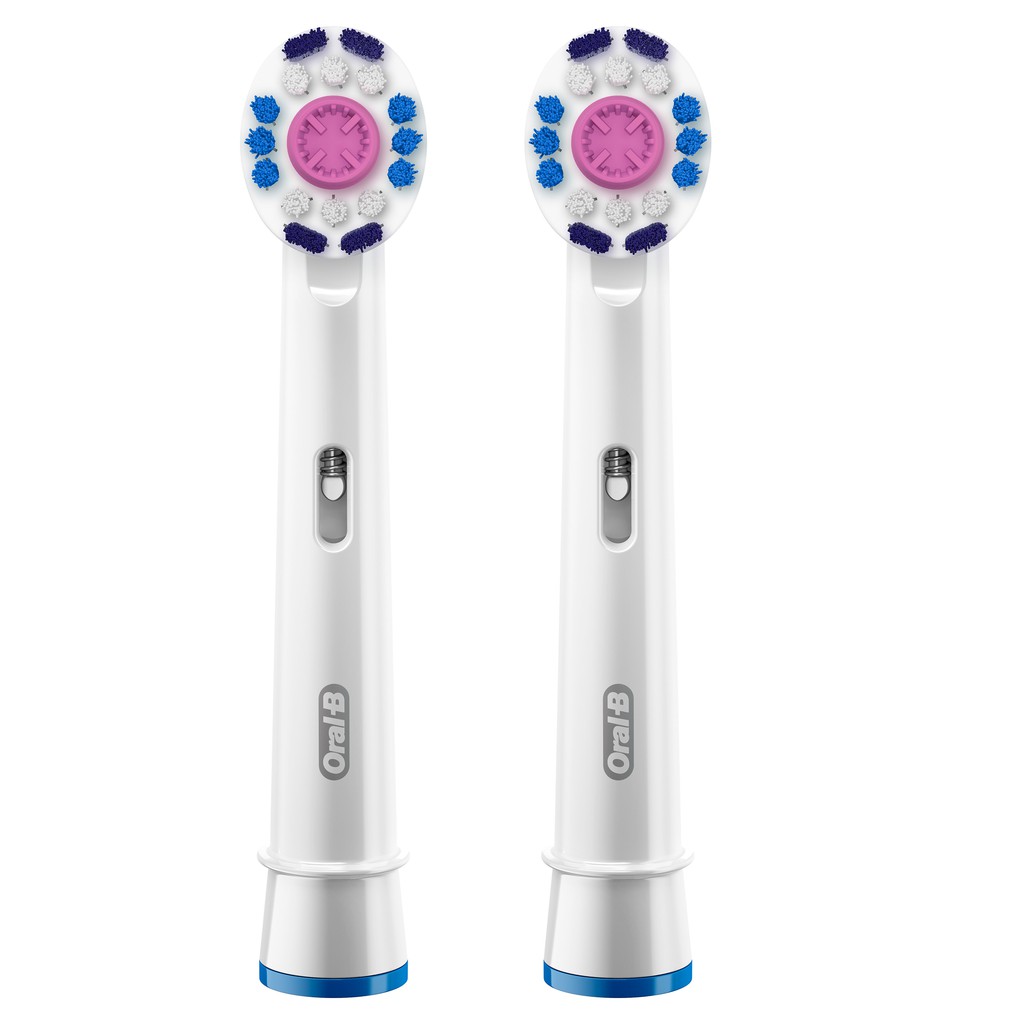 Đầu Bàn Chải Điện ORAL-B 3D White Làm Trắng Răng (2 cái) loại bỏ thêm đến 100% mảng bám