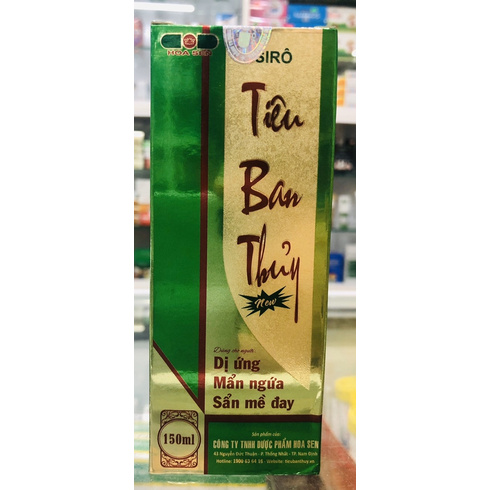 Siro Tiêu Ban Thuỷ - 150ml - dùng khi bị dị ứng, mẩn ngứa, sẩn mề đay