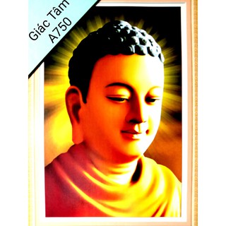 Tranh BỔN SƯ THÍCH CA MÂU NI PHẬT - 29x41cm - A750 - PHẬT TỔ - tranh  3D