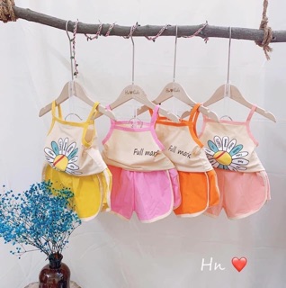 Bộ cotton đũi cho bé gái