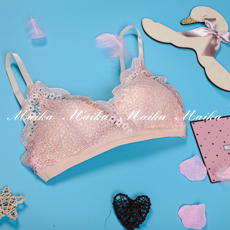 Áo lót ren su baby hoa đào xuất nhật không gọng , đệm mỏng nâng ngực phụ kiện thời trang  MAIKA | BigBuy360 - bigbuy360.vn