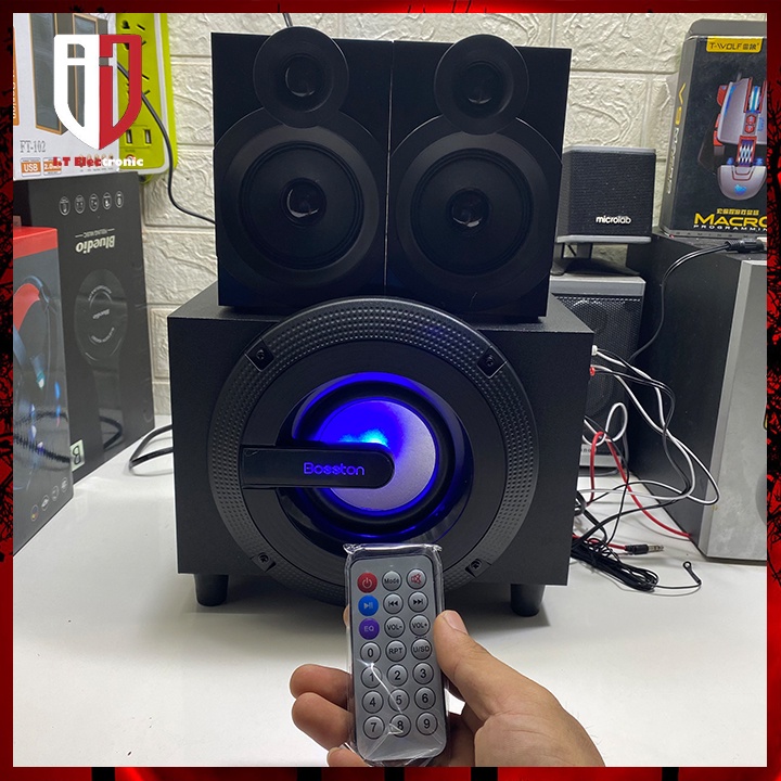 Loa máy tính laptop bluetooth để bàn chính hãng 2.1 BOSSTON T3700 có remote