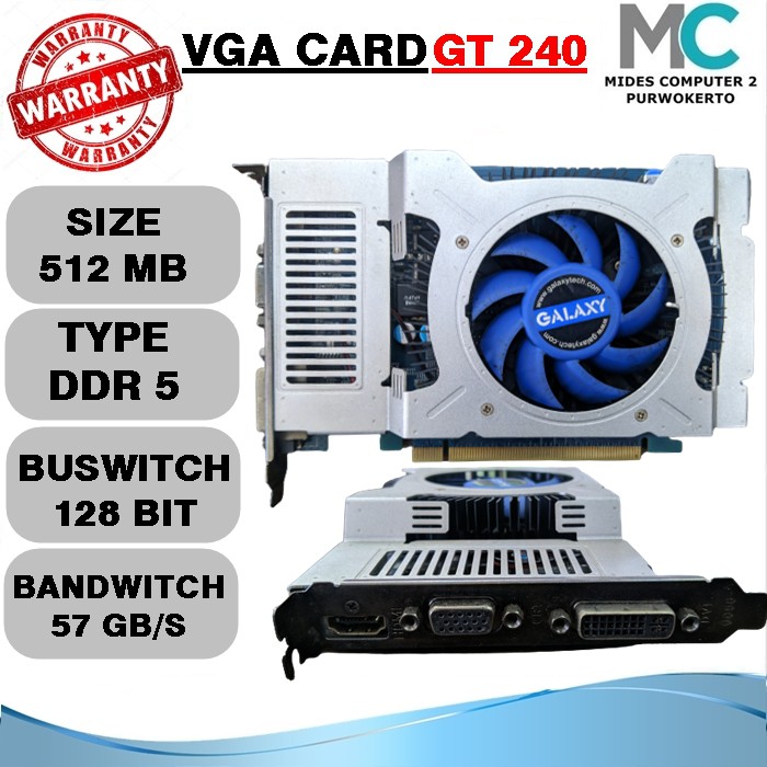 Thẻ Chuyển Đổi Vga Gt 240 512 Mb Ddr 5 128 Bit